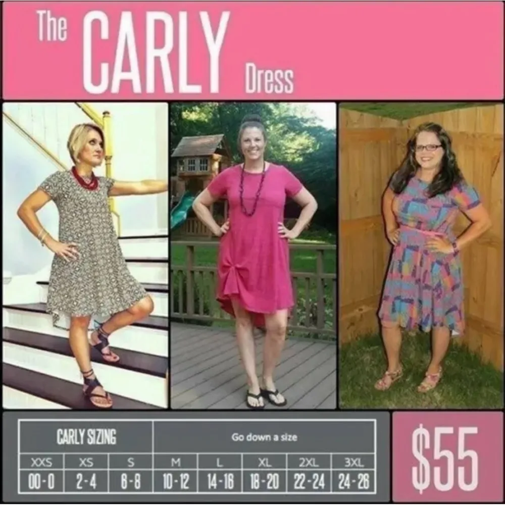 LuLaRoe Black Floral Carly Swing Dress Size XXS - Image 5