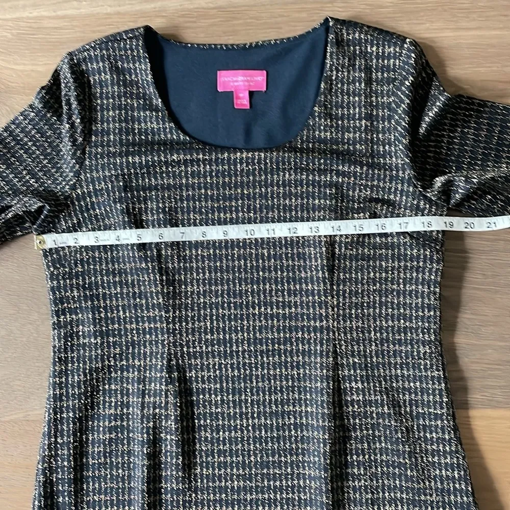 Isaac Mizrahi Live! Petite Always Isaac Lurex Fringe Hem Dress Size MP - Image 4