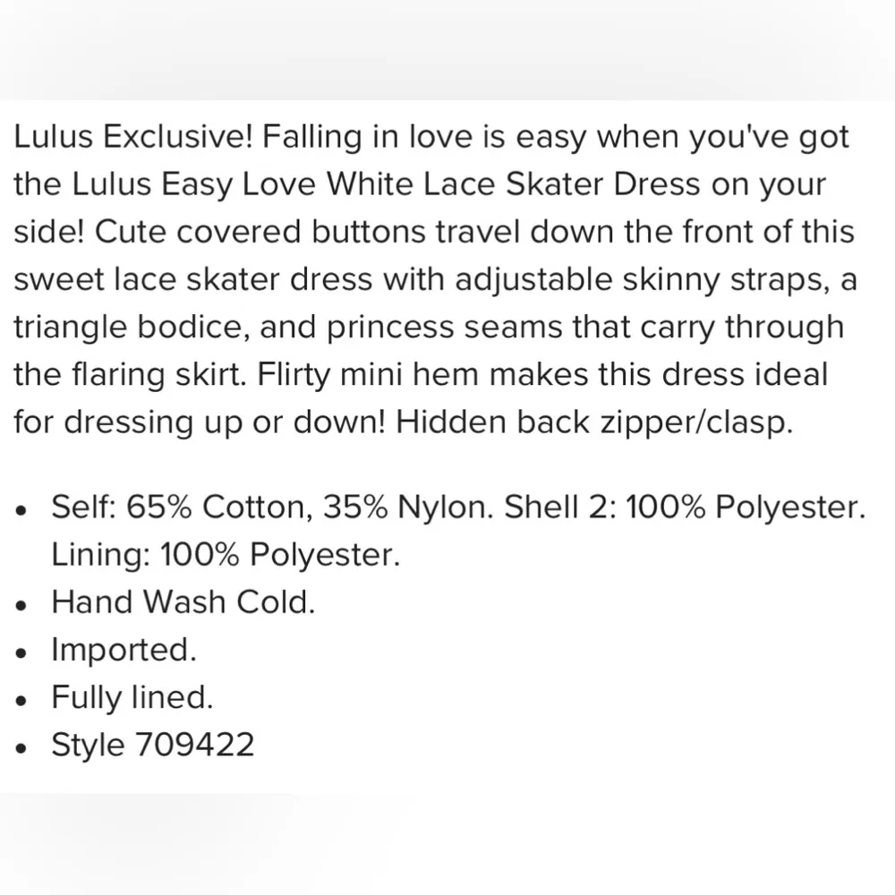 🔥Lulus Easy Love White Lace Skater Dress🔥~small - Image 11