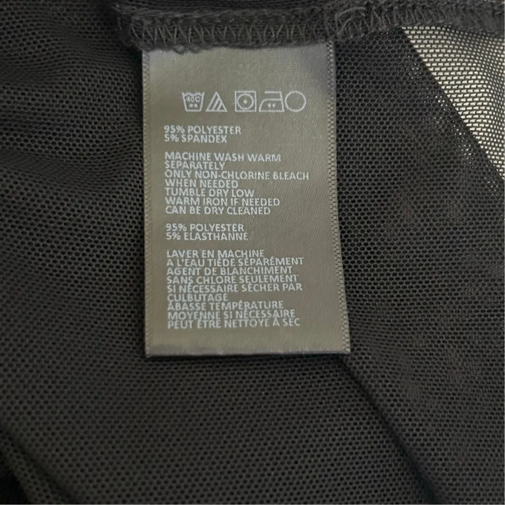 Silence  + Noise Women Top XS Black Sheer‎ Mesh Y2K Retro Rave Grunge Clubwear - Image 7