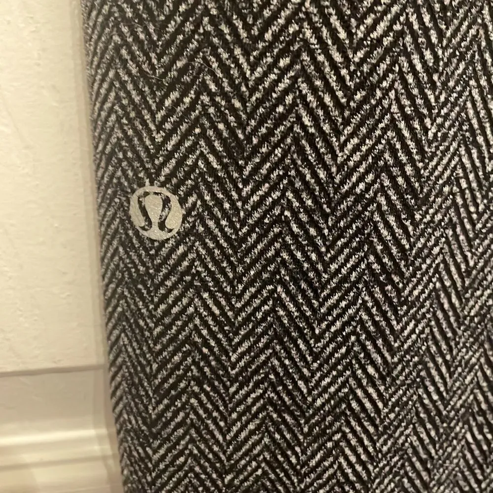 Lululemon Skinny Will Pant *Full-On Luon Giant Herringbone Black Heathered Black - Image 6