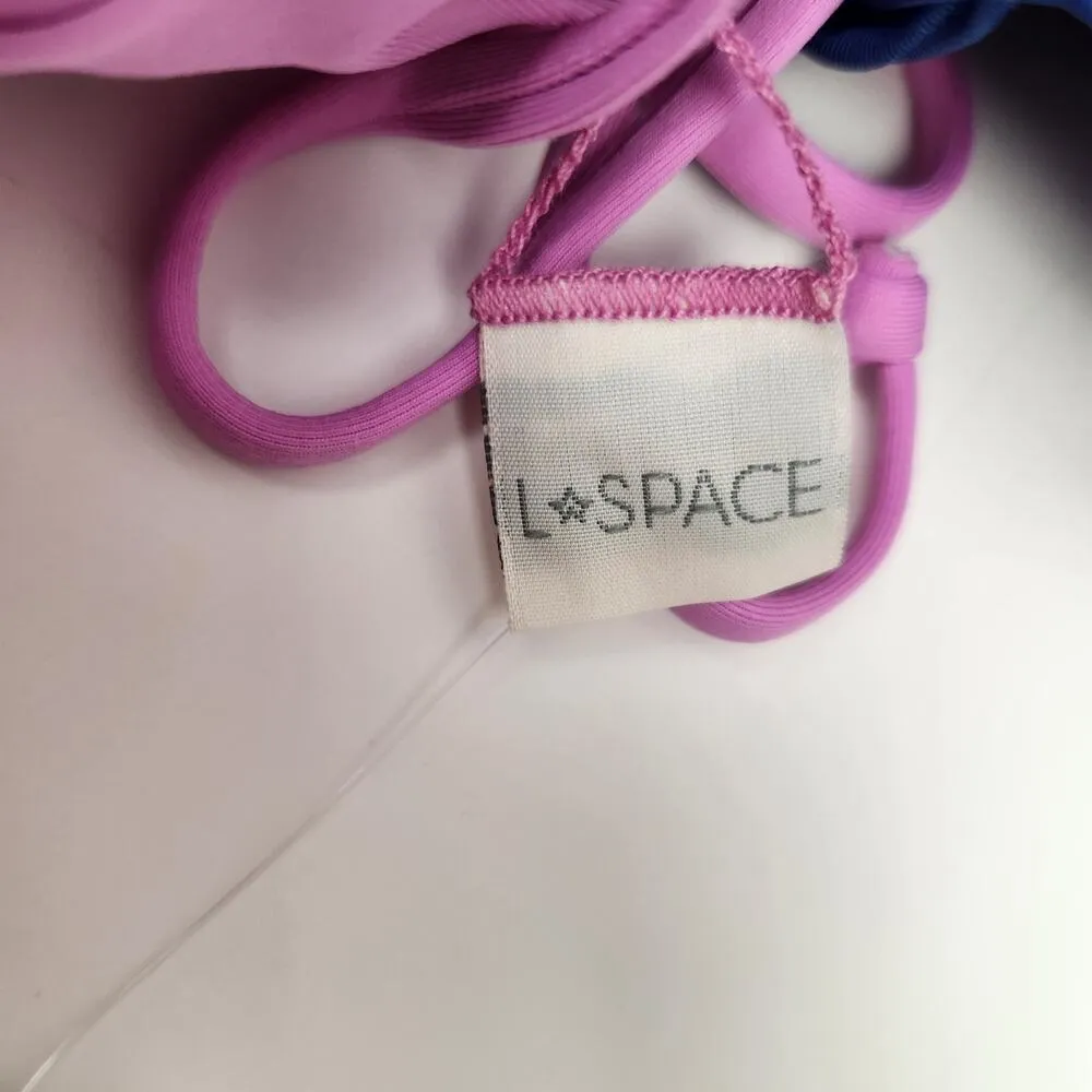 L*Space Freddie Bikini Top in Raspberry Blue Size Small NWT - Image 5