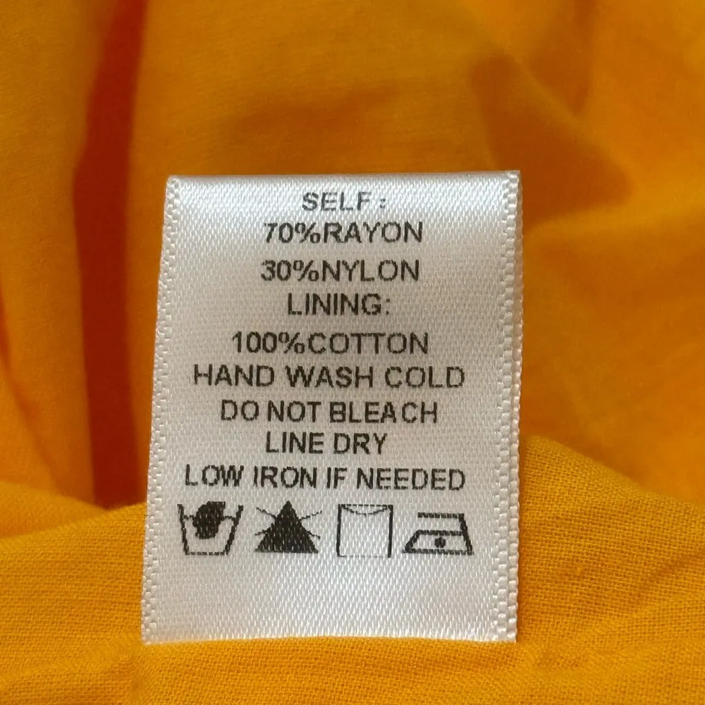 La Lavon bright orange ruffle tiered sundress women’s size large - Image 8