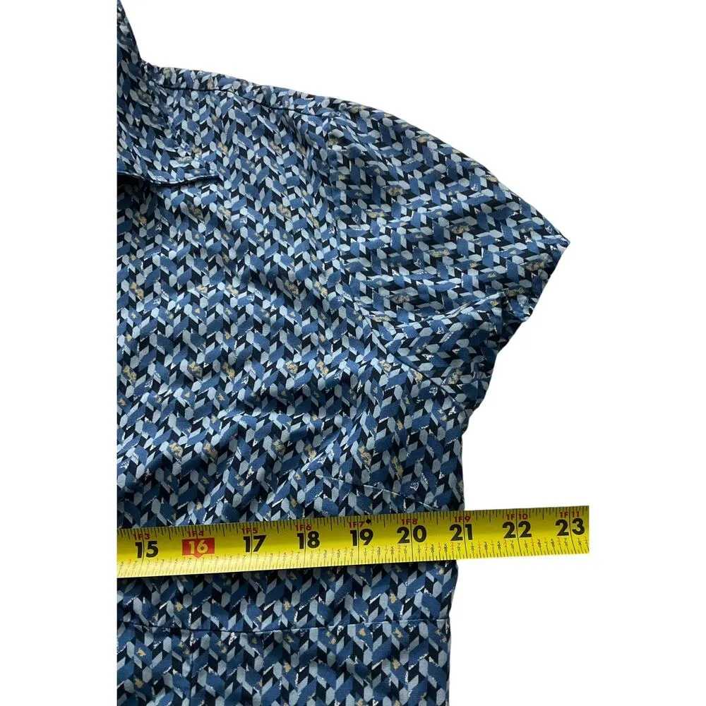 Emma & James Blue Geometric Shirt Women Size 18 | 57-29 - Image 5