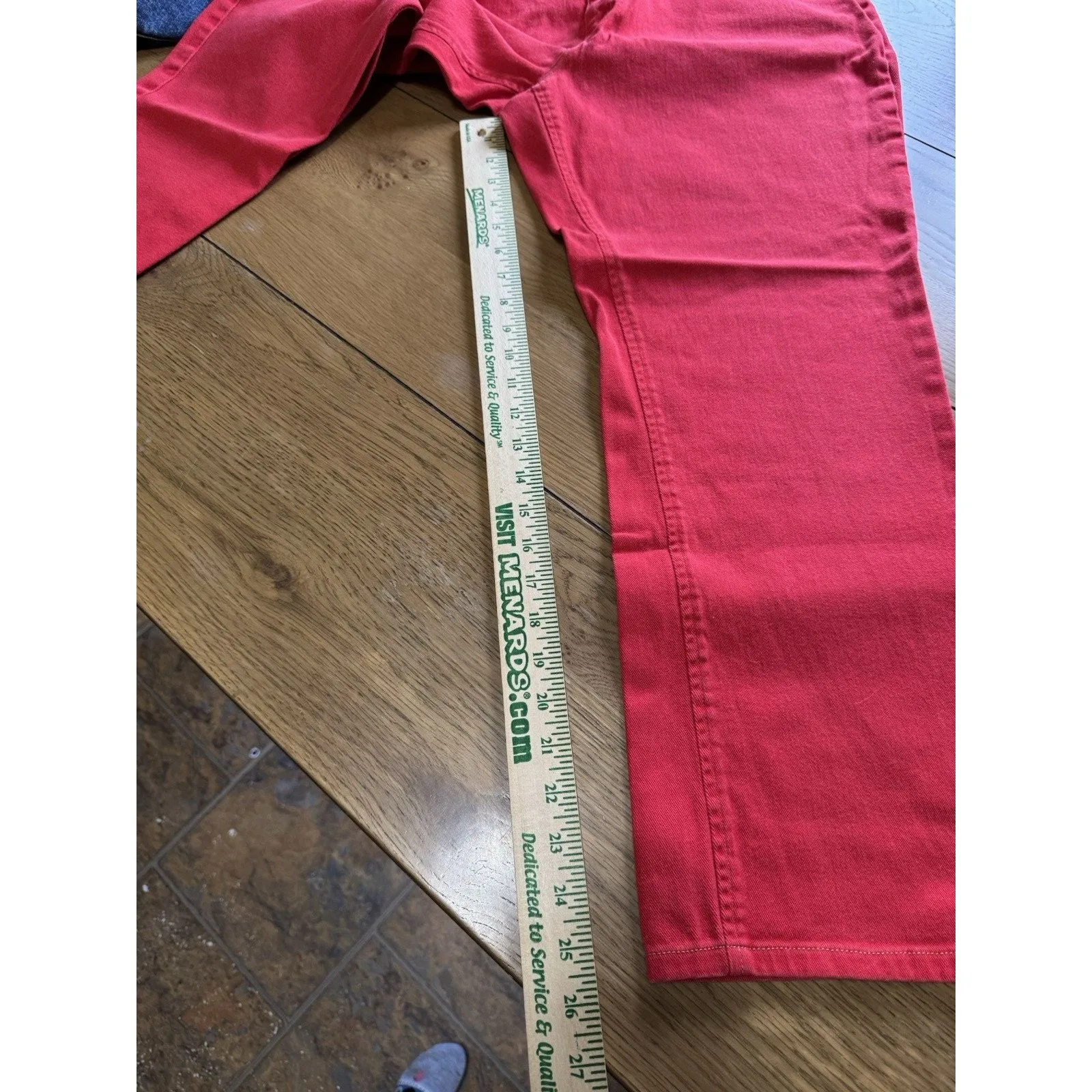 Lauren Jeans Co Ralph Lauren Jeans Womens 16 Red Classic Straight Stretch Pants - Image 5