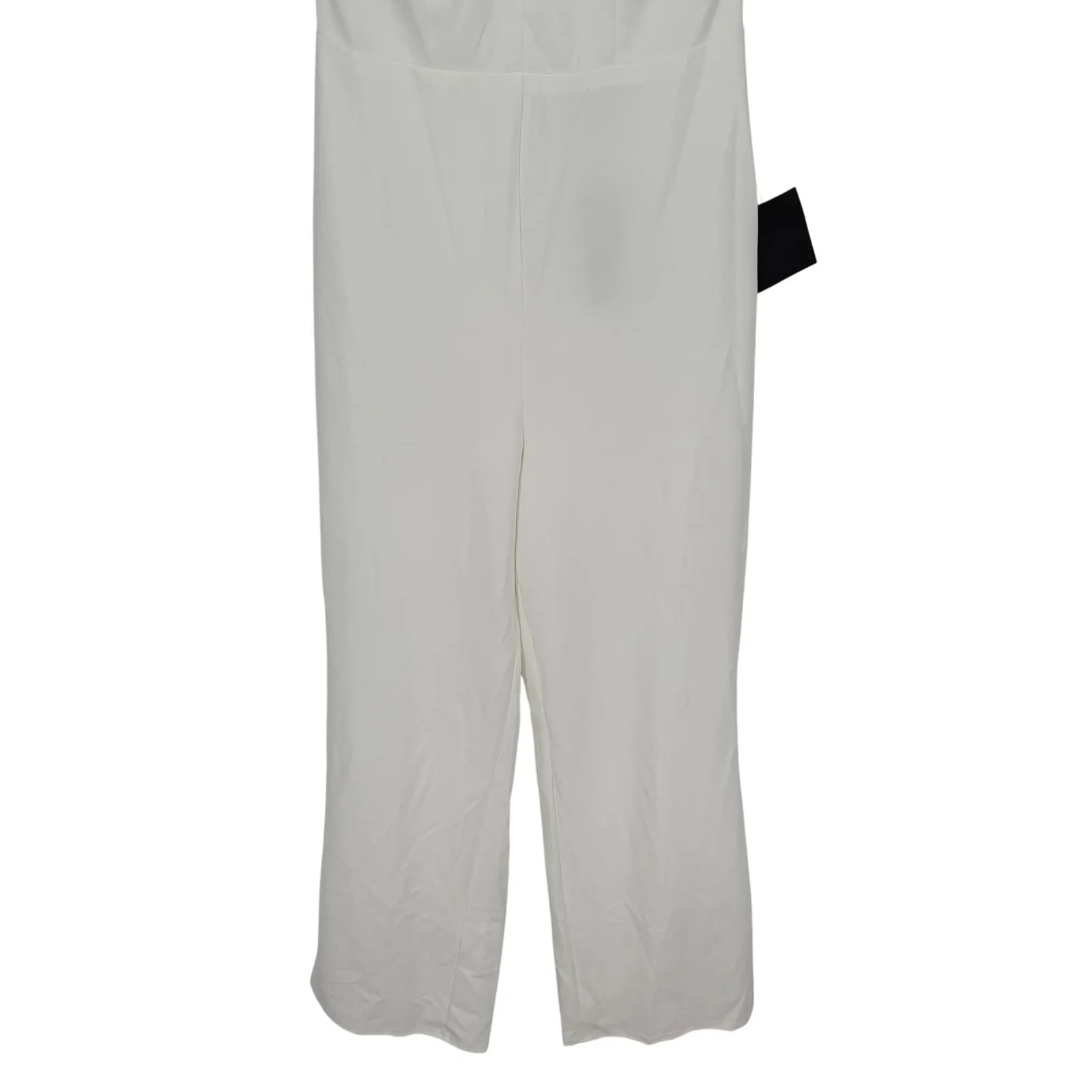 Lulus Striking Elegance White Cutout Backless Halter Jumpsuit Size M Size M - Image 5