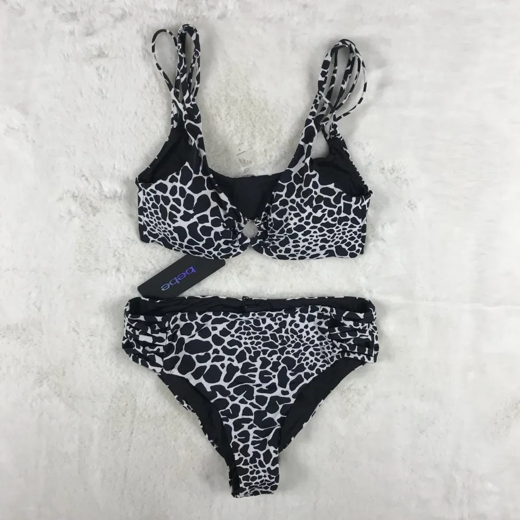 bebe Reversible Black & White Bikini NWT SMALL - Image 8