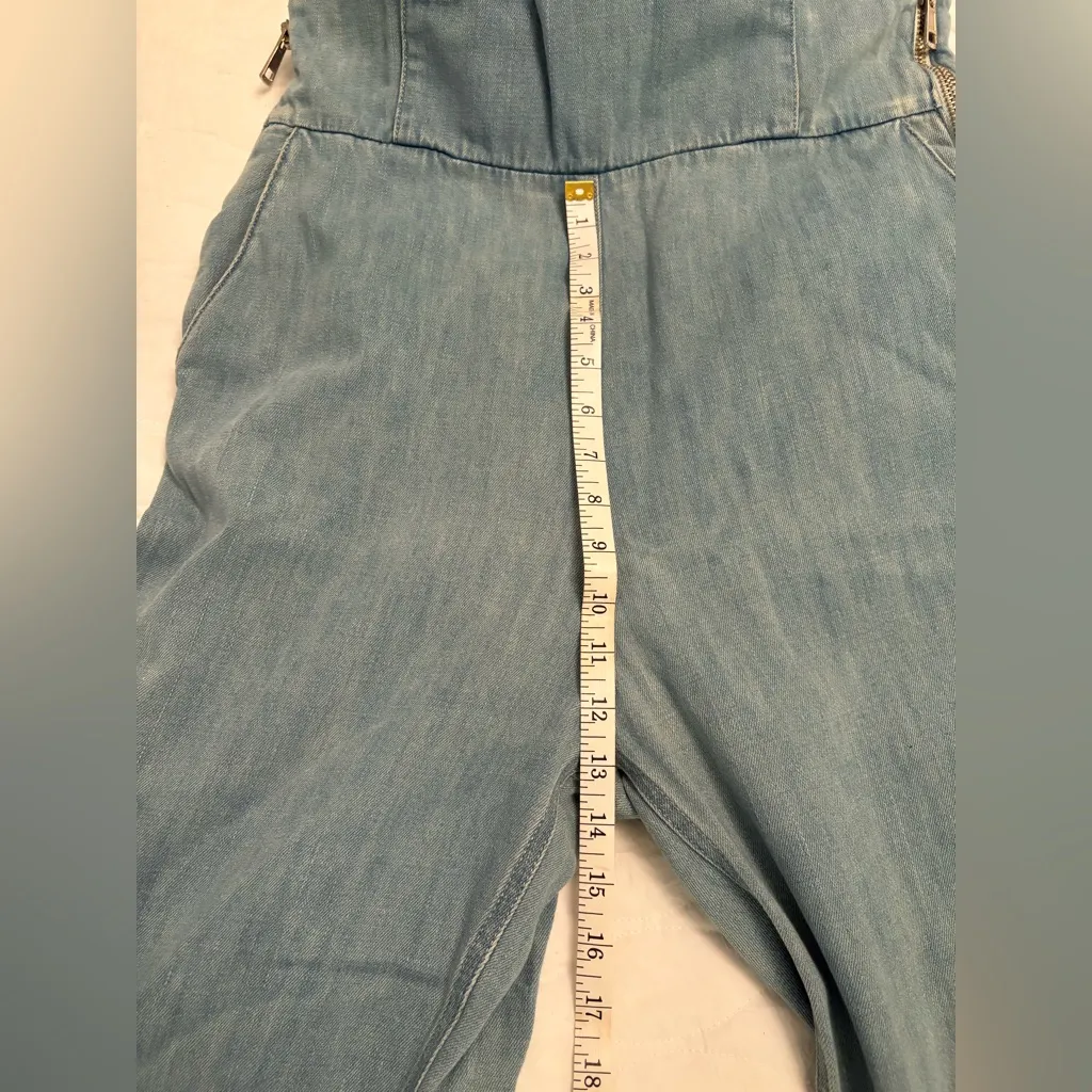 Chloé Washed Blue Denim Overalls Size 40 - Image 12