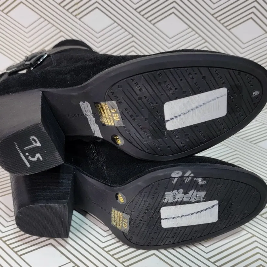 Alex Marie Black Suede Ankle Boots NEW - Image 5