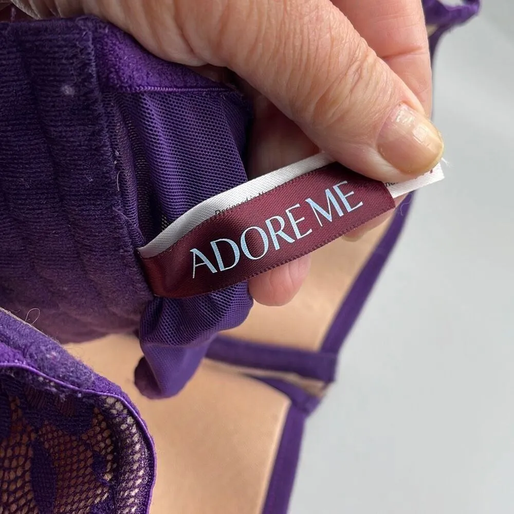 Adore Me Danaide Balconette bra Size 32DDD Purple - Image 5