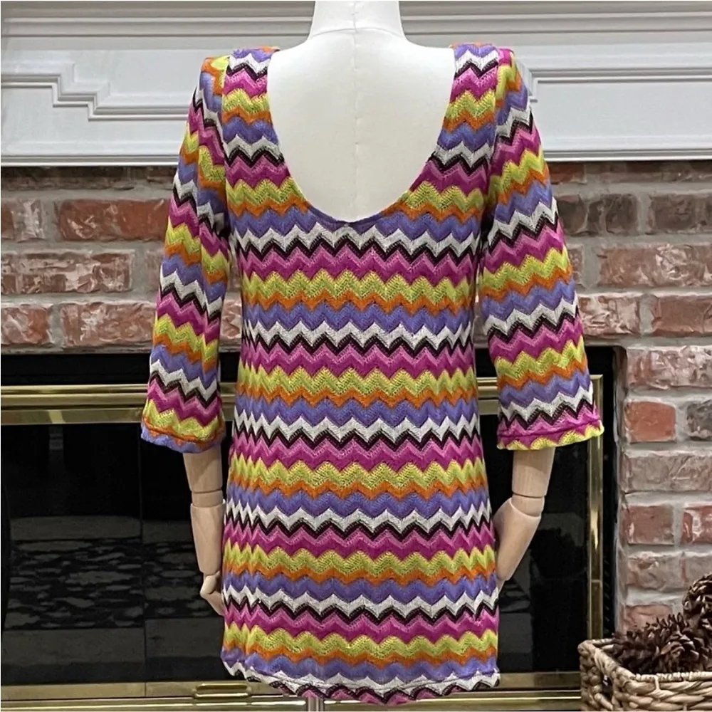 retro hippie chevron knit dress/ S /Excellent condition - Image 4