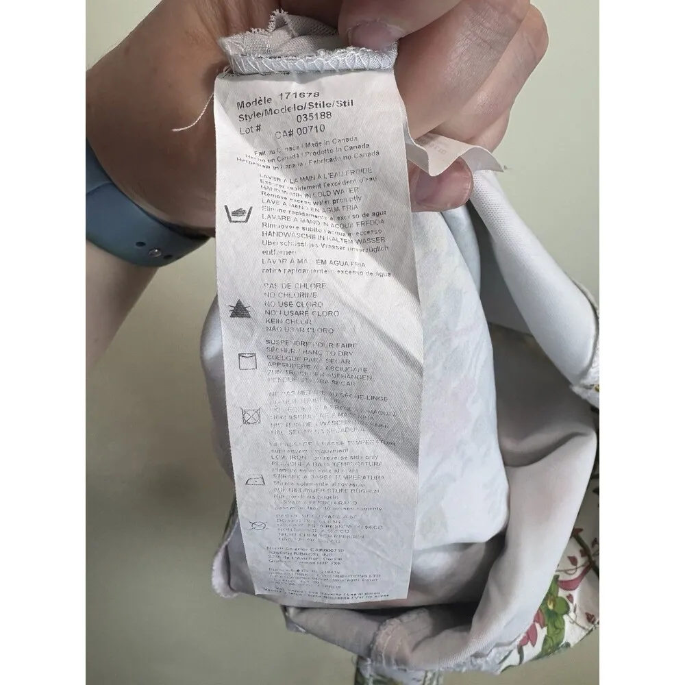 Joseph Ribkoff Pants Peddle Pusher Cropped Stretch Floral Sz 8 Bouquet Flowers - Image 7