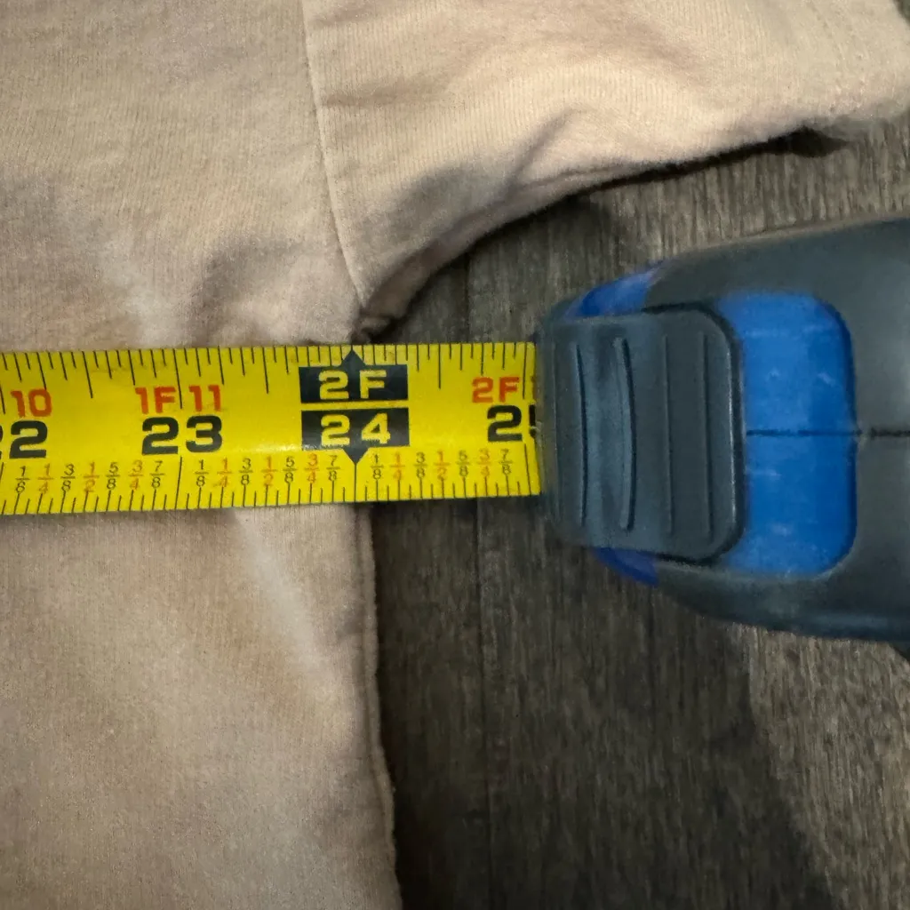 WILD FABLE Unique Casual Tan Hooded Top Shortsleeved Slits on Sides Athleisure - Image 12