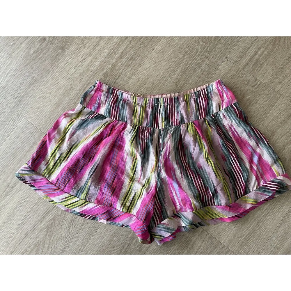 Nanette Lepore Women’s 100% Silk Color Casual Shorts High Rise Zipback Size 6 - Image 5