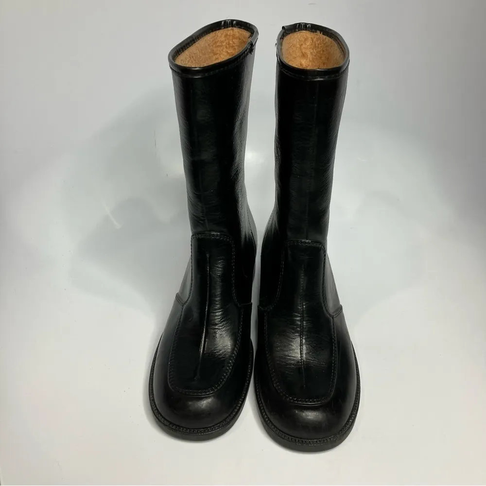 Vintage waterproof pull on‎ boots made in USA size 6 Black - Image 2