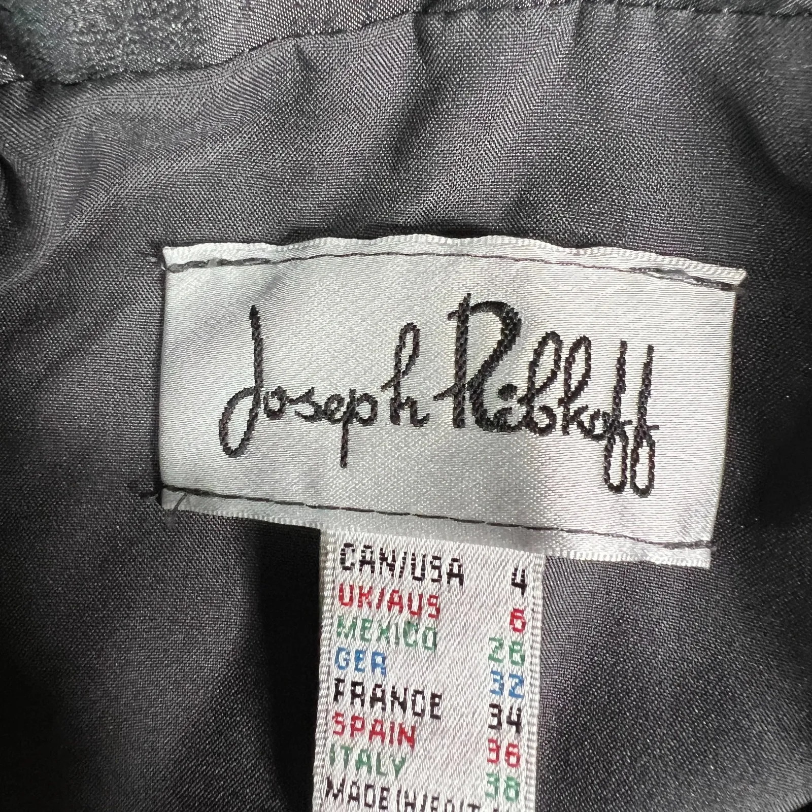 Joseph Ribkoff 03608 Black Sleeveless Zip Front Long Vest Dress Sz 4 Bubble Hem - Image 10