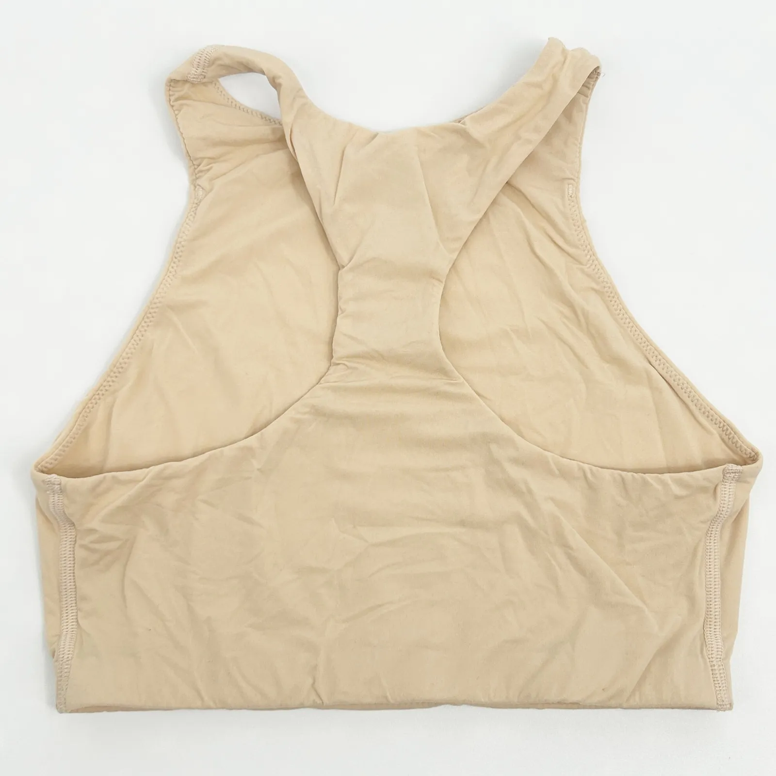 SKIMS Womens Fits Everybody High Neck Racerback Bra Tank Top Size S Nude - Image 3