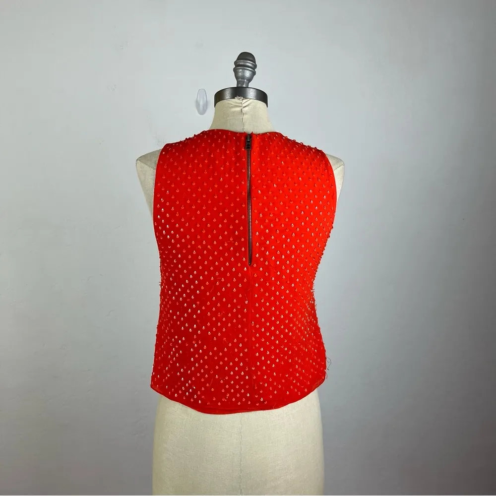 Alice + Olivia Orange Sequin Ana Tank Top - Image 9