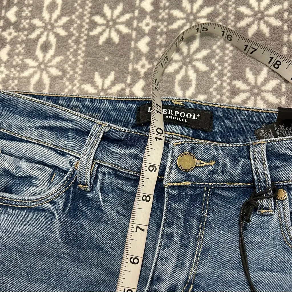 Stitch‎ Fix Liverpool The Crop Straight In Thyme LM7195VF Size 4/27 Blue - Image 5