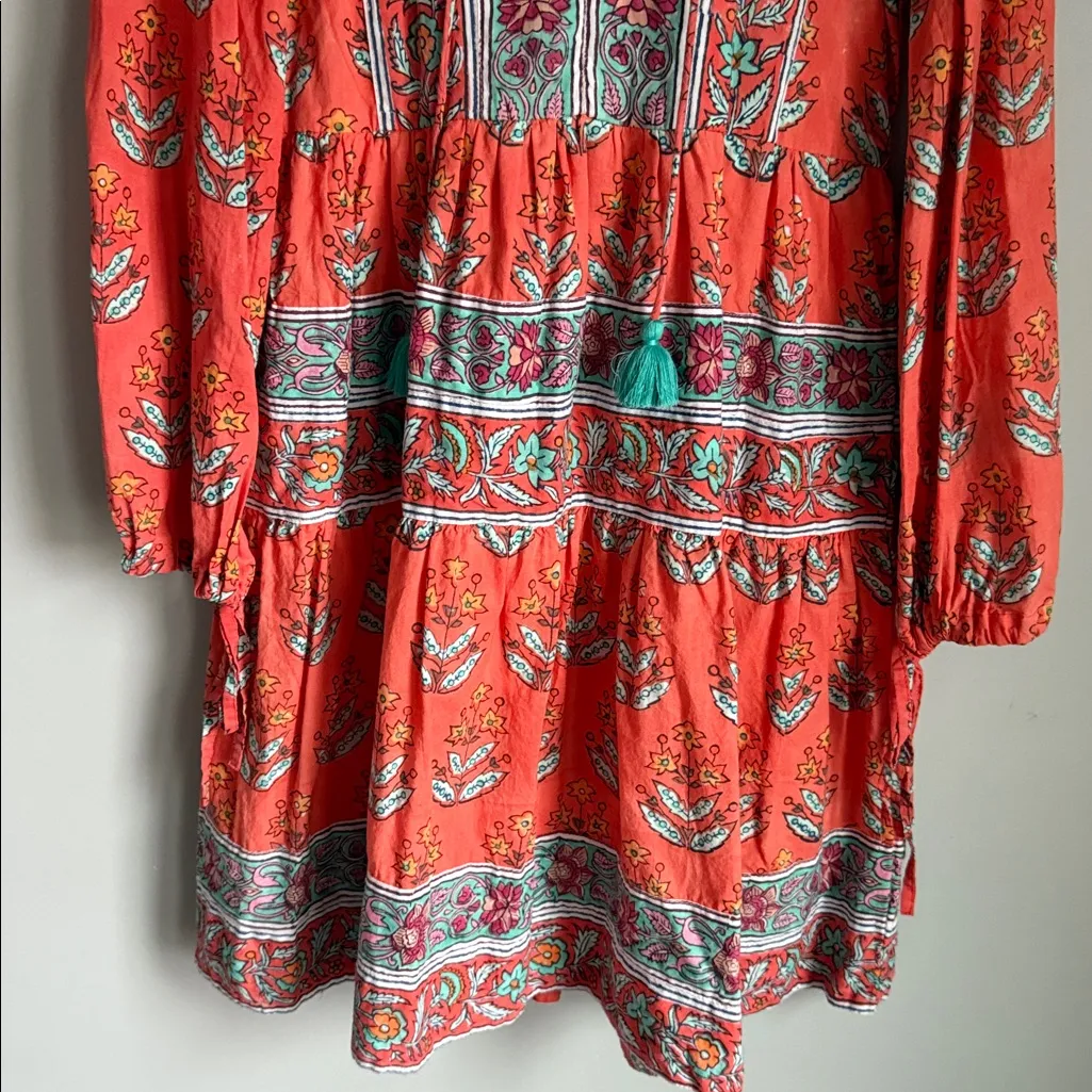 NEW VICTORIA DUNN santorini dress in stardust XS Orange - Image 5