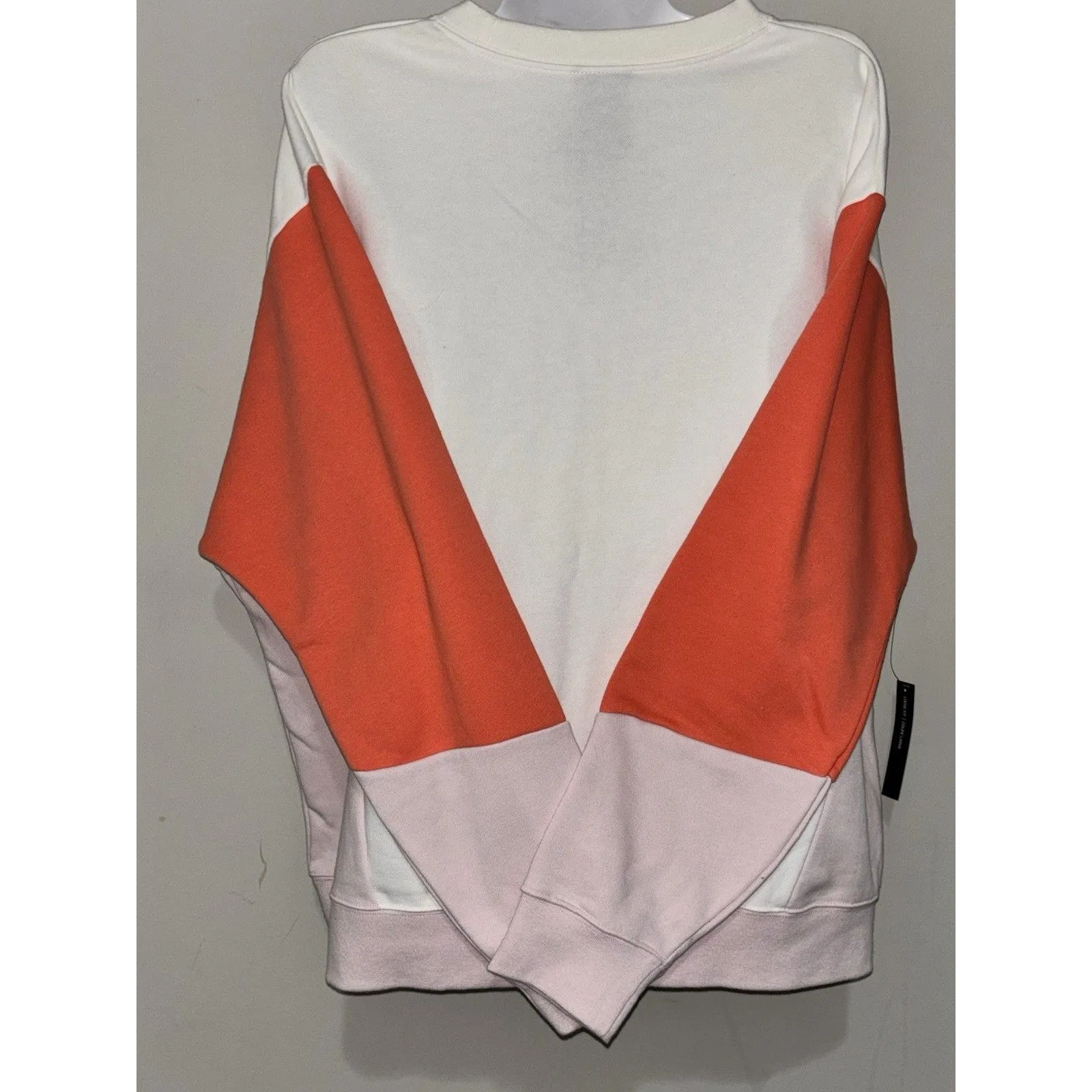 Women’s Nike NSW French Terry Colorblock Retro Crew Neck Sweater XL CK1402-100 - Image 5