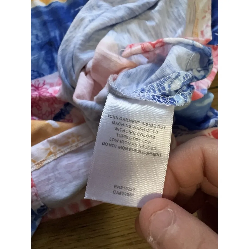 Alfred Dunner Women Size Medium Colorful Tunic Top Stretch Beach Vacation Summer - Image 8