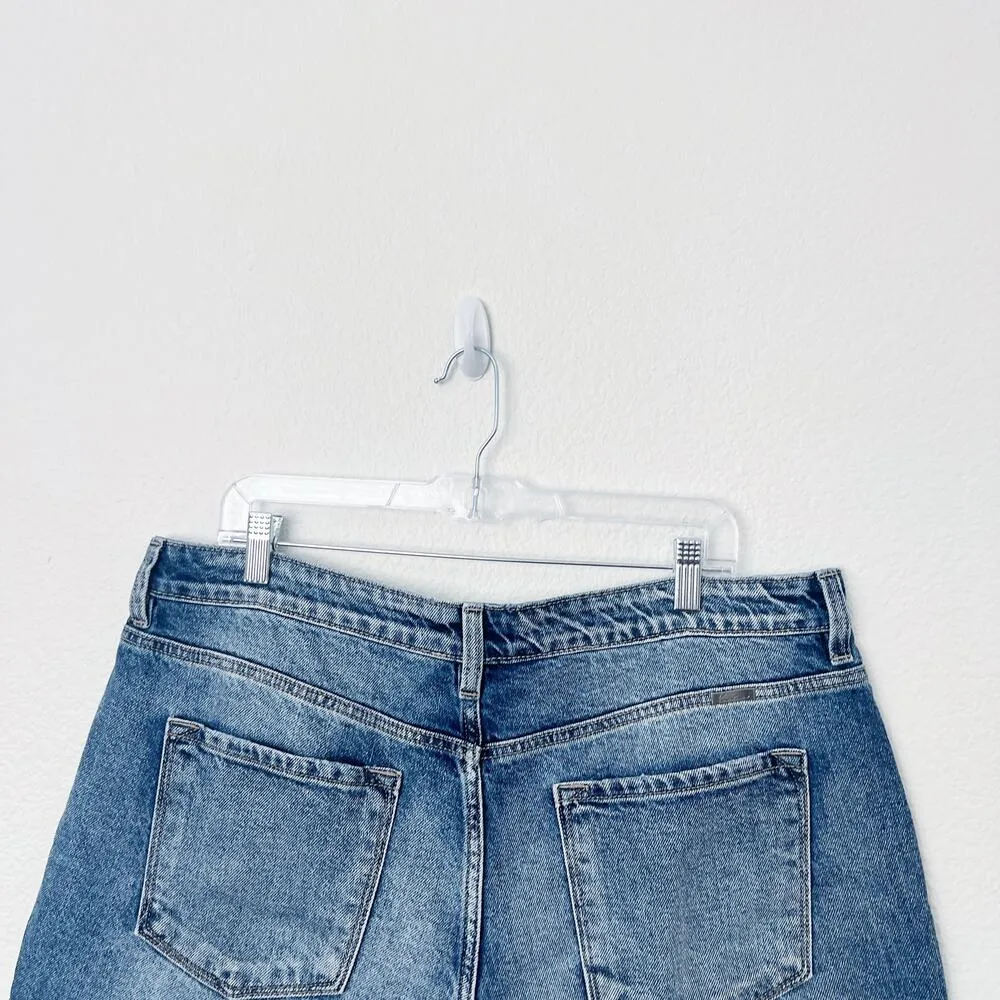 [KanCan] Jacey High Rise Cuffed Hem Denim Shorts Distressed 100% Cotton Size 31 Blue - Image 5