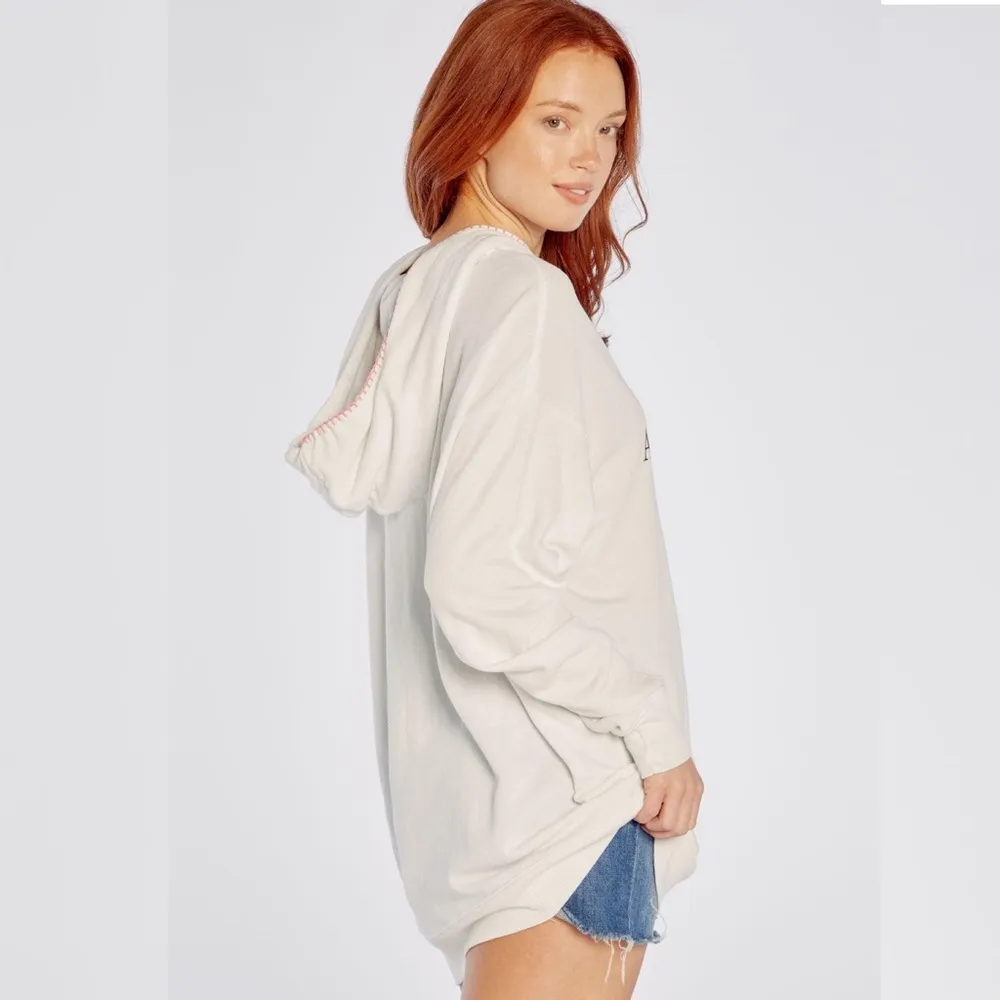 WILDFOX Vanilla & Black Live Above Sunset Boulevard Sunset Roadtrip Hoodie XL - Image 4