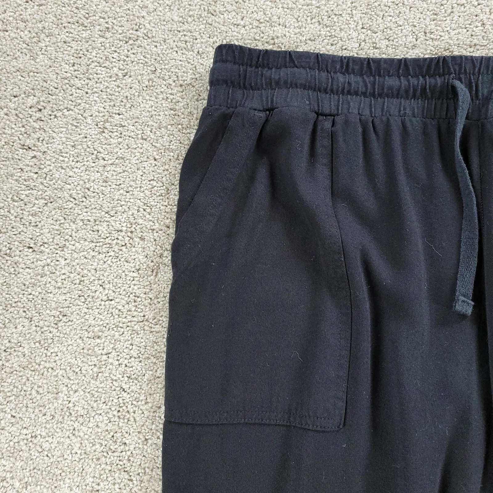 Splendid Sweatpants 2XL Black Hi Rise Drawstring‎ Tapered Leg Jogger Activewear - Image 5