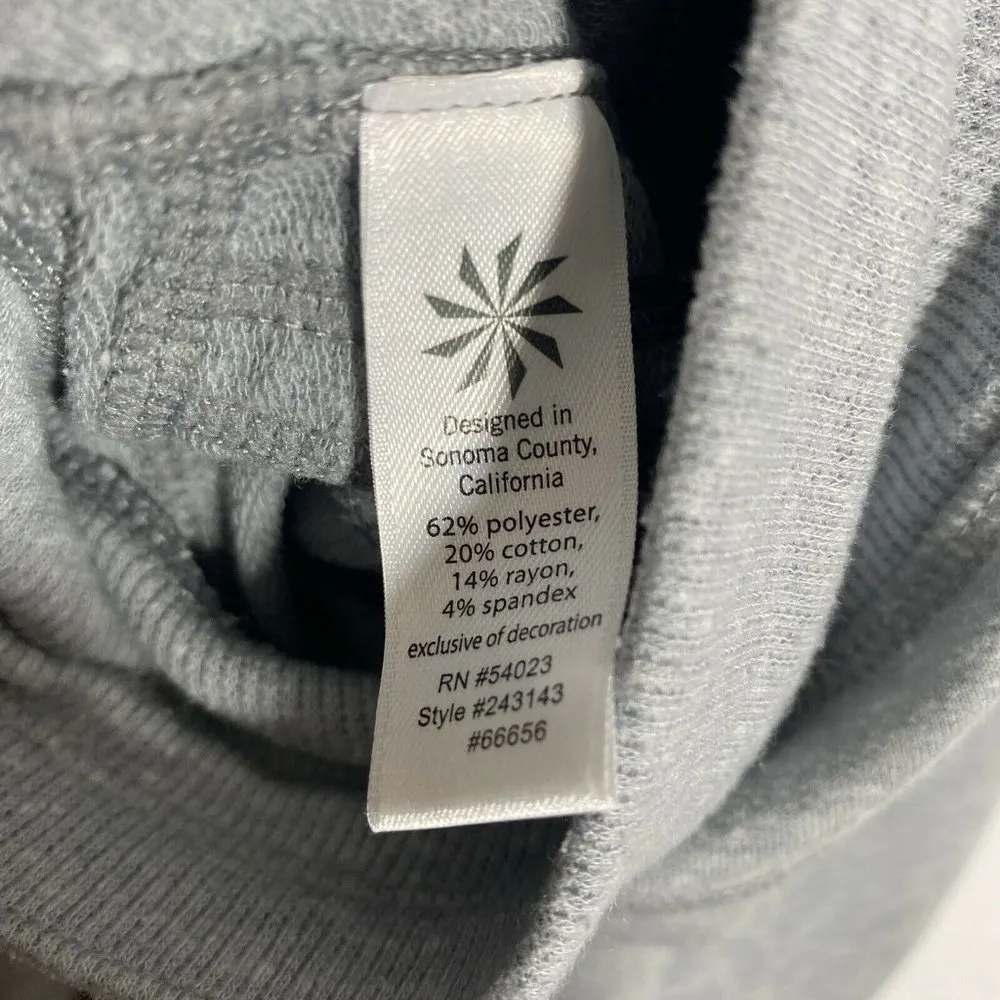 Athleta  LAX Sweatpant Joggers Size Small Gray White Stripe Drawstring Pull On - Image 7