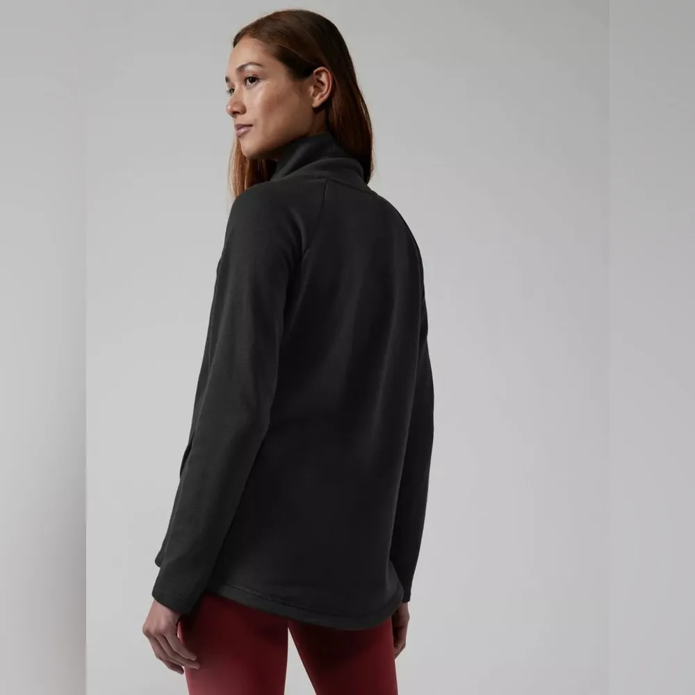 ATHLETA Cozy Karma Asym Pullover Wrap-Front Asymmetrical in Black Size S - Image 3