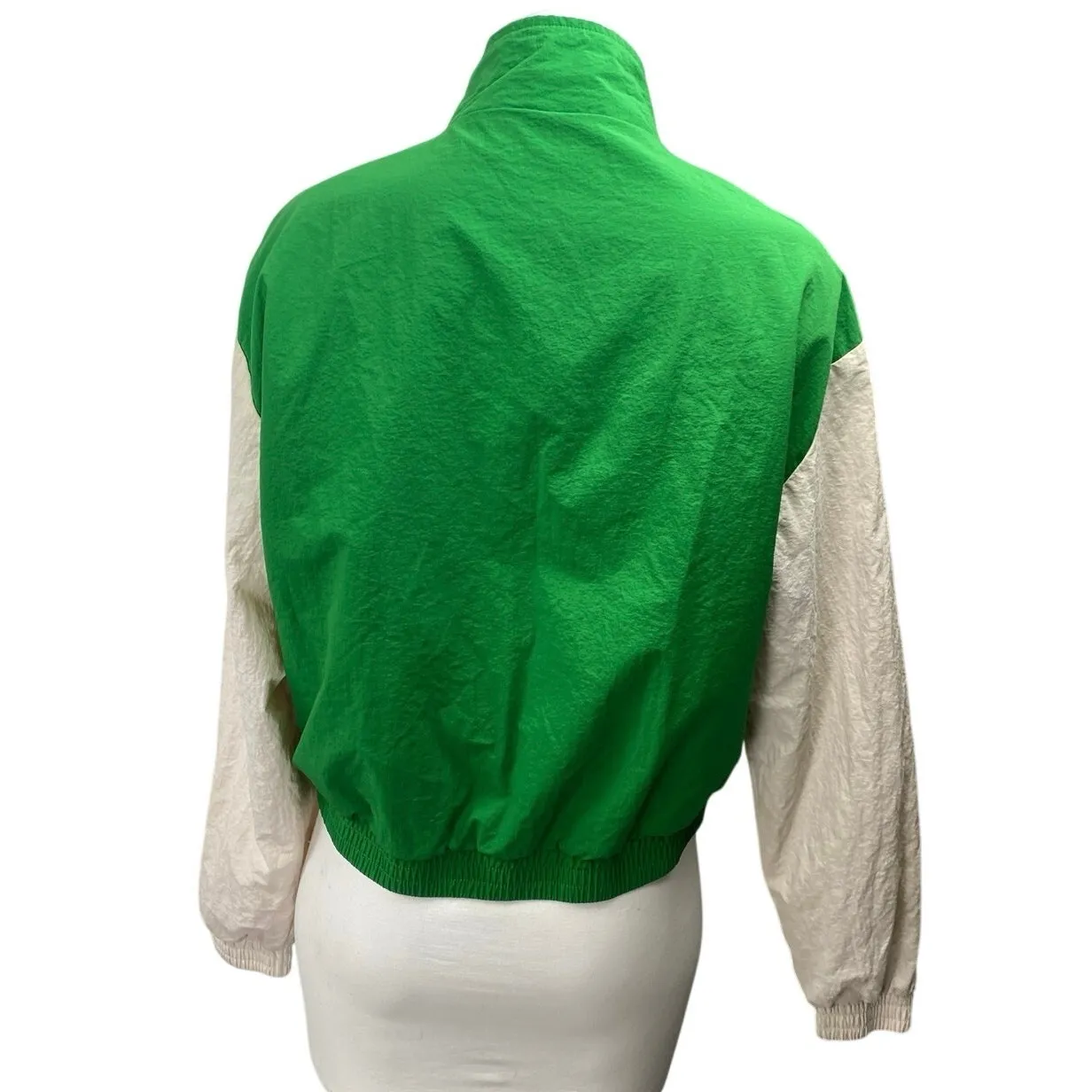Recreational Habit Green Full Zip High Neck Long Sleeve Windbreaker Jacket Sz S - Image 2