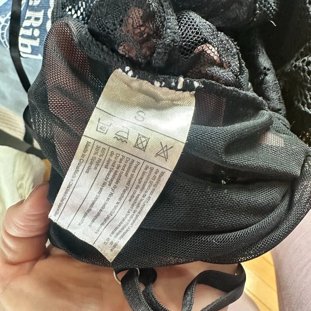 Unbranded Black Lace & Mesh Teddy Bodysuit with Underwire Size Small - Image 10