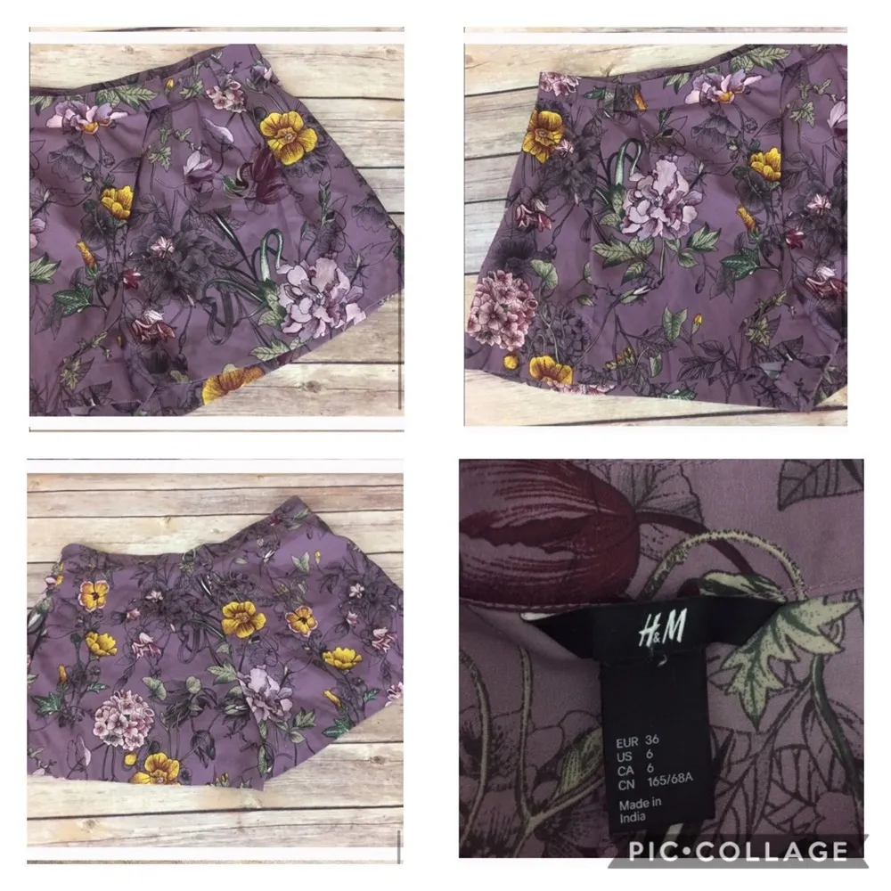 H&M floral silky shorts Sz 6 - Image 8