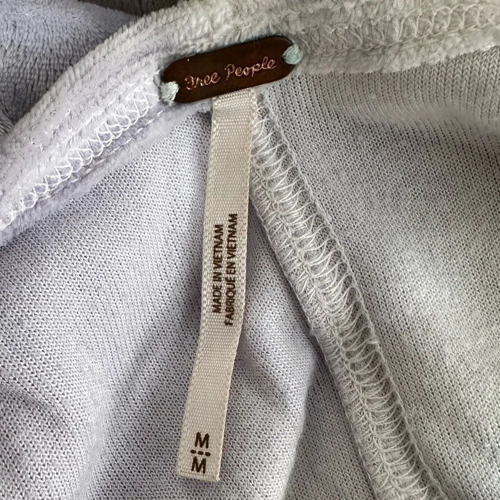 FREE PEOPLE Pastel Tie-Dye STRETCH SHORT SLEEVE VELOUR CROP Shirt M - Image 8