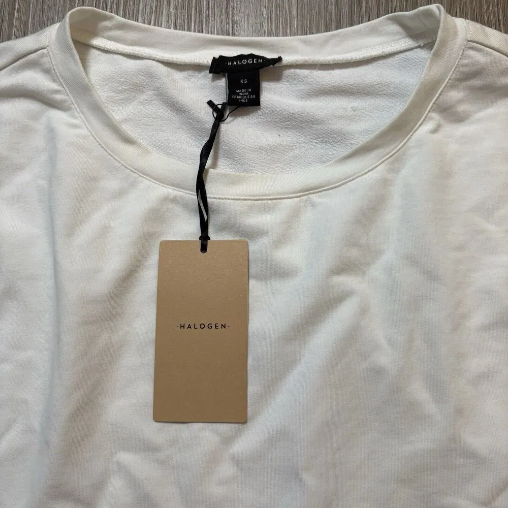 Halogen Womens Shirt Size XS Blue Ruffle‎ Sleeve Classic Dressy NWT - Image 4