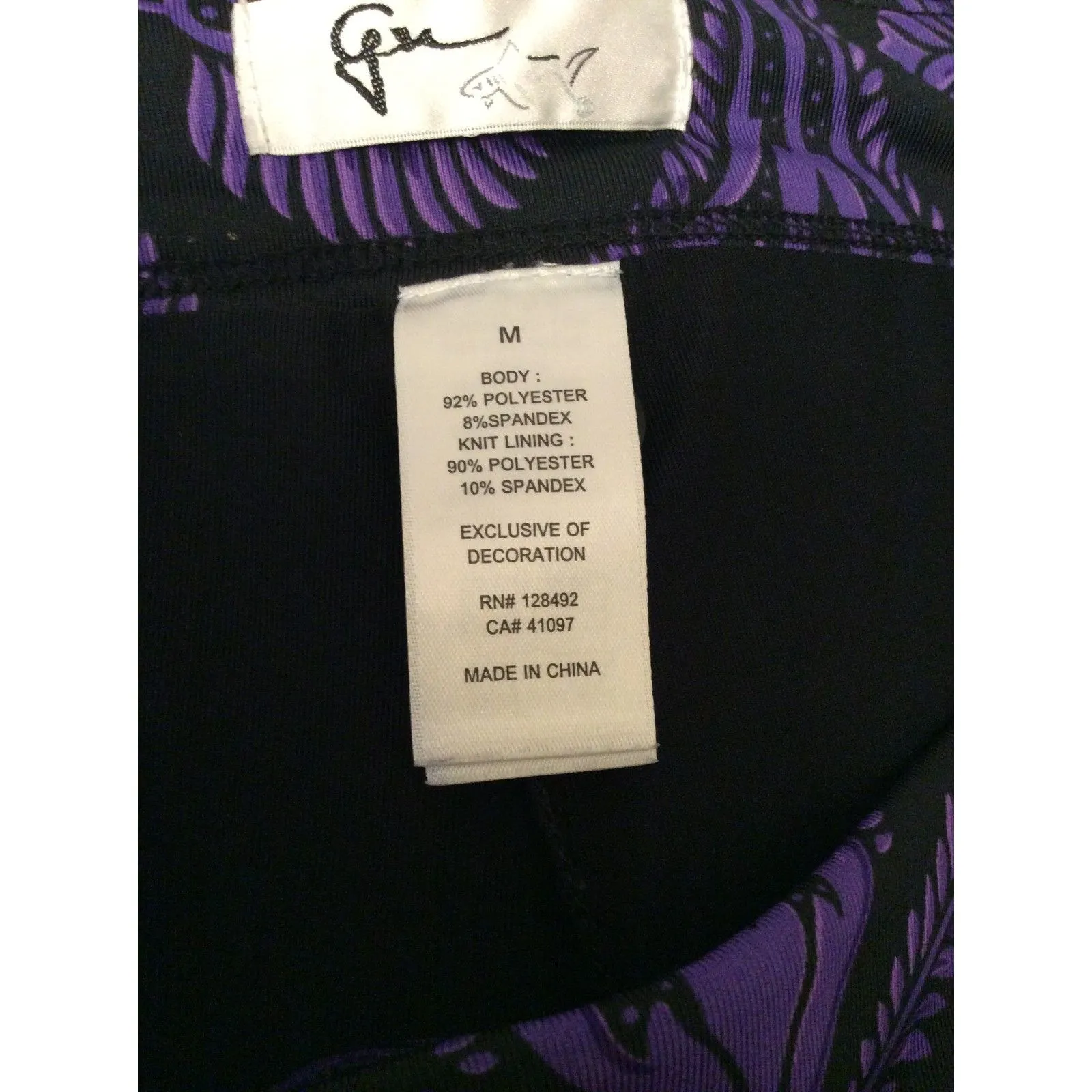 Greg Norman Activewear Skort Skirt Purple Mosiac Print Medium M golf - Image 3