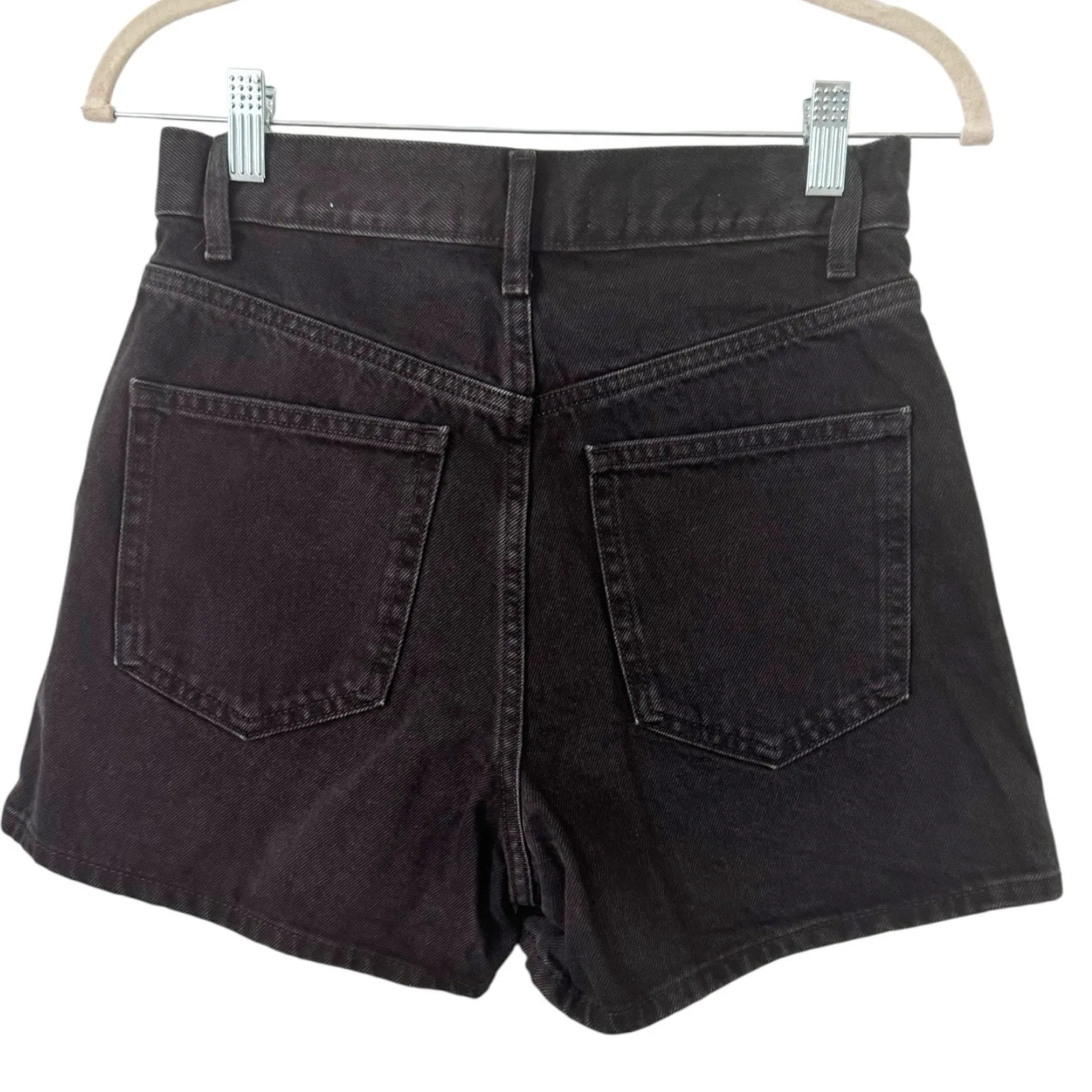 NWOT Mango MNG Zoe Black Denim Shorts High Waisted Women’s Size 2 - Image 5