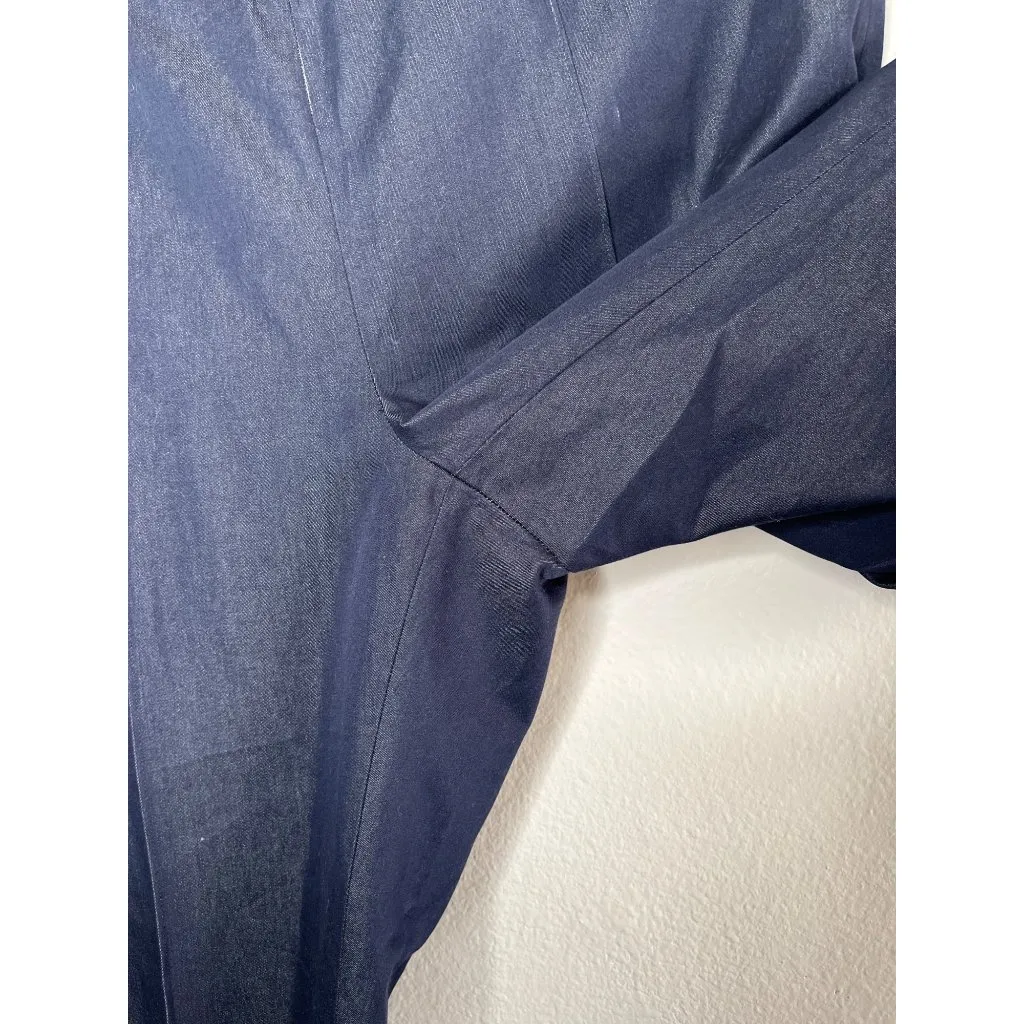 Brooks Brothers Womens loro piana fabric Navy Blue Caroline Fit Pants Size 12 - Image 7