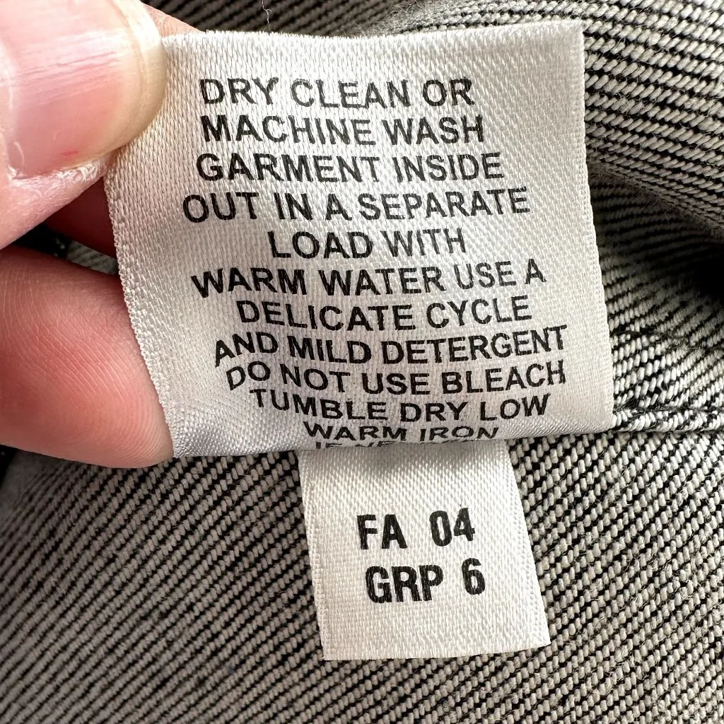 St. John Sport Dark Denim Ruffle Jacket Black Size L - Image 12