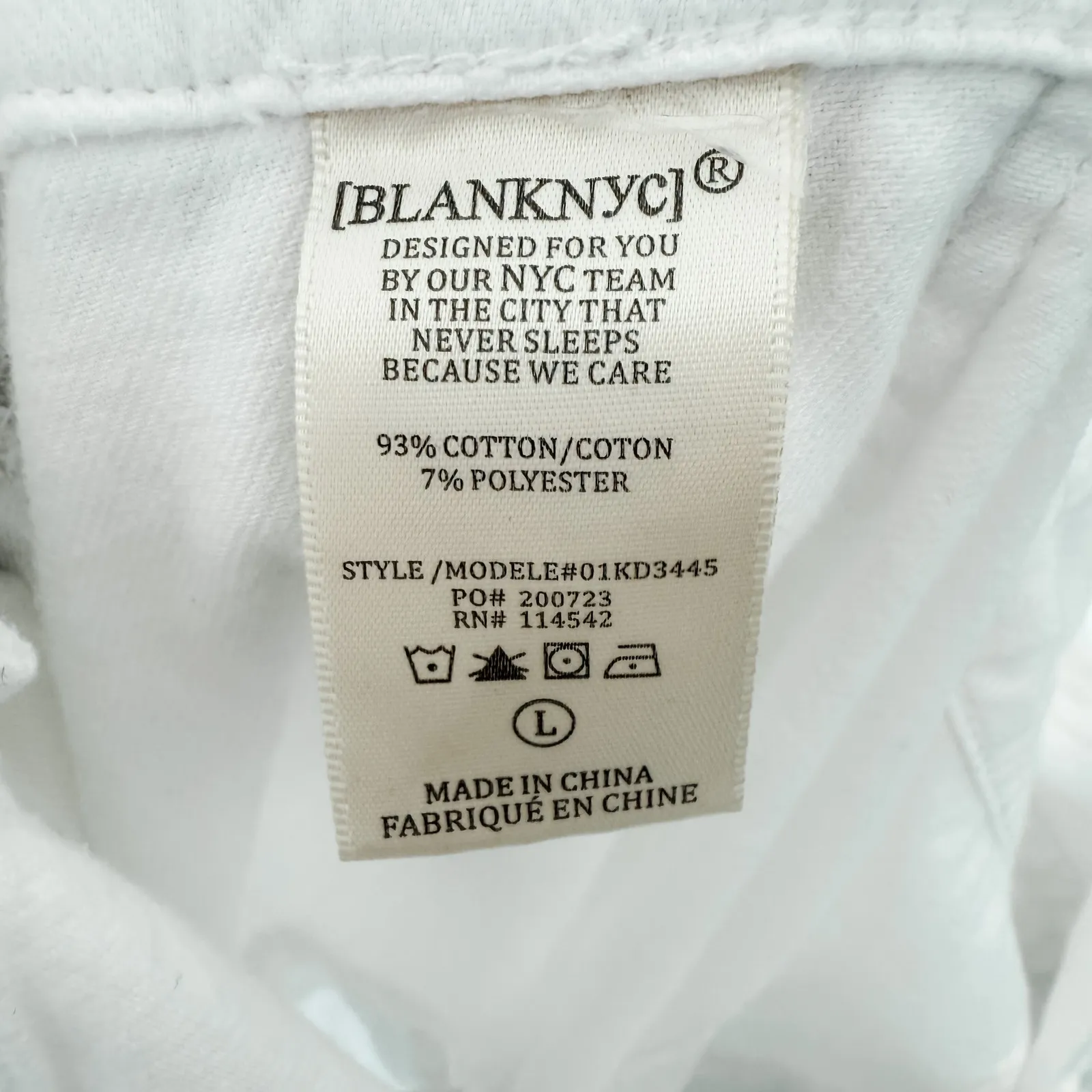 BlankNYC Overalls Womens Size Large White Cargo Y2K Style‎ Baggy Utility Street - Image 8