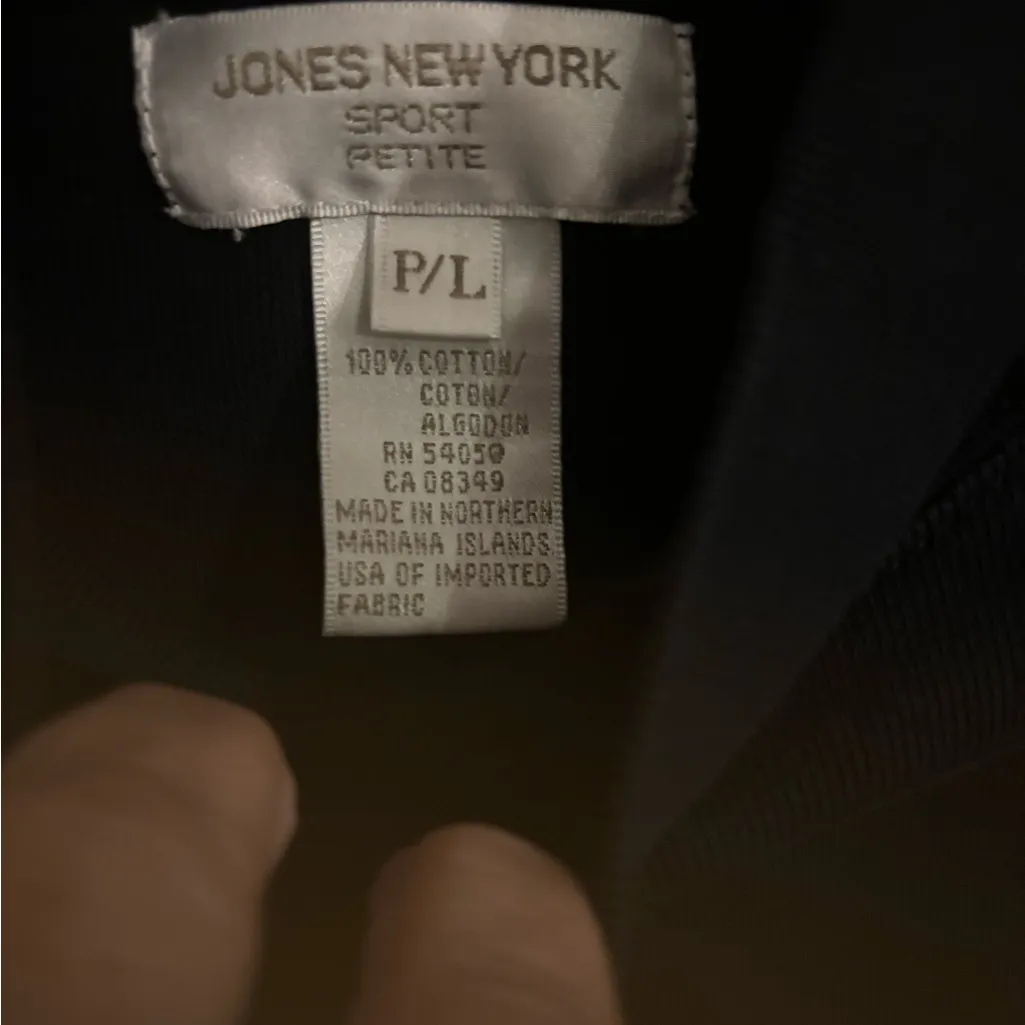 Jones New York high neck 100% cotton top. PL‎ - Image 2