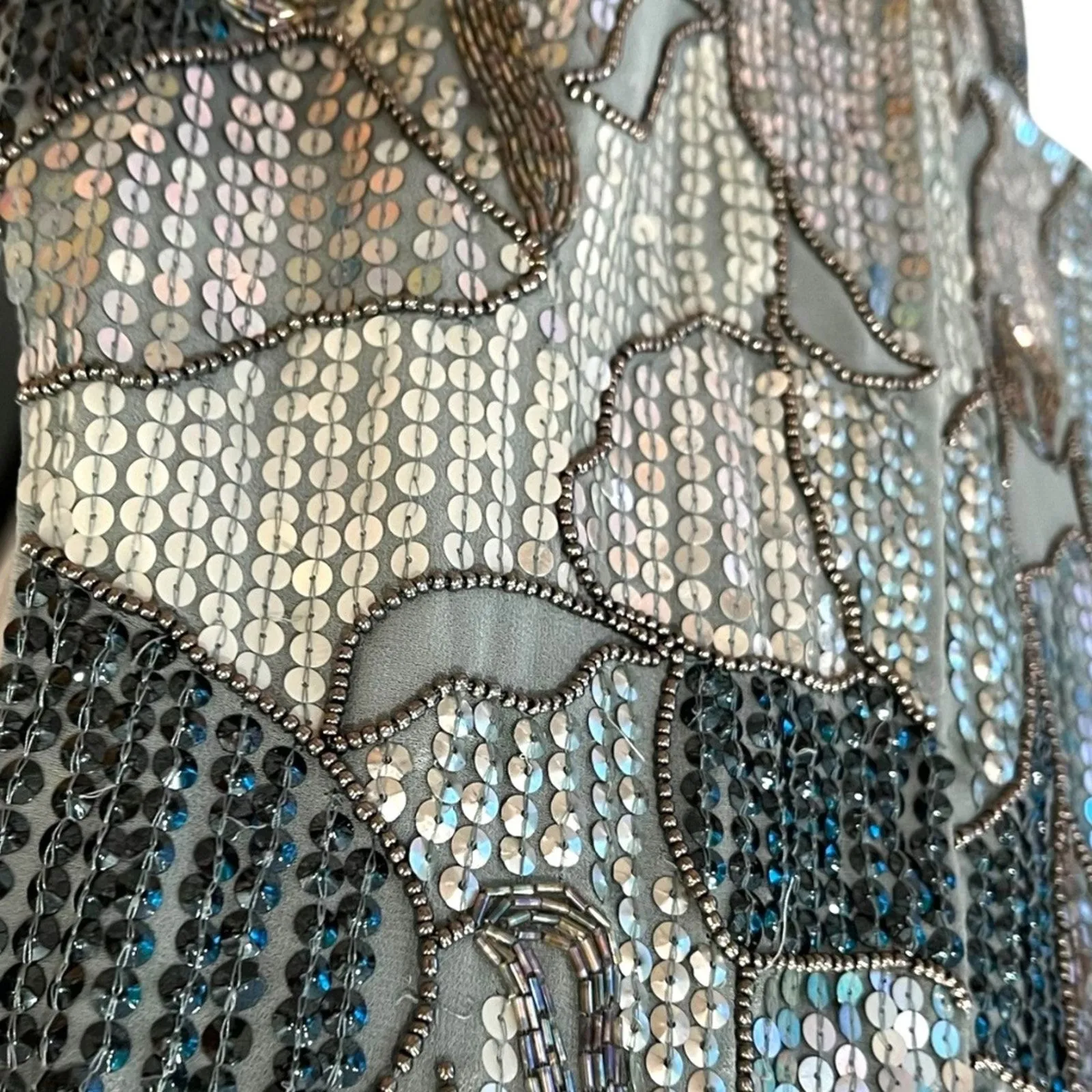 Plus Cocktail Dress 1X Semi Formal 18 Retro Flapper Gatsby Party ASOS Curve RARE Green - Image 5