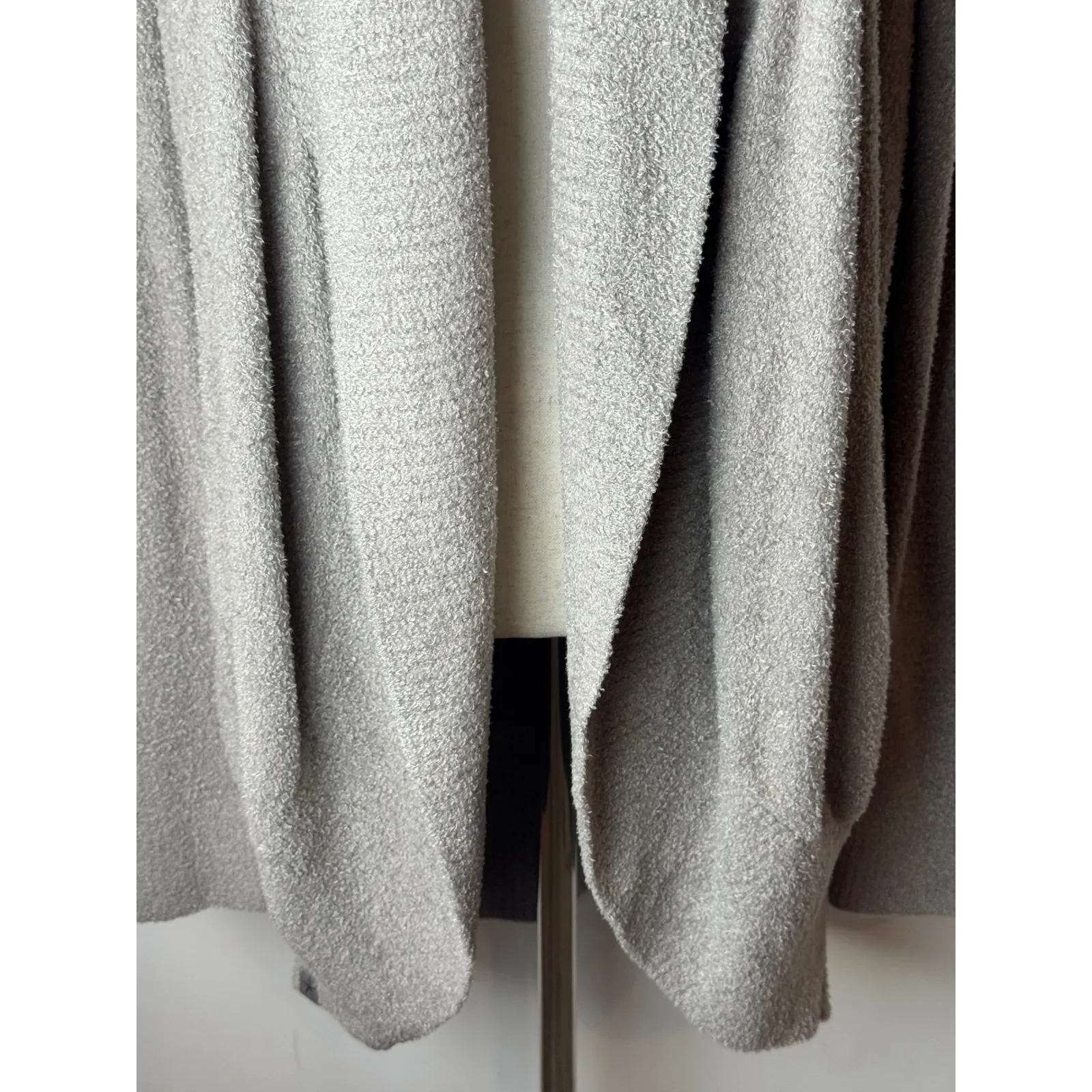 Barefoot Dreams Sweater Women Large Gray CozyChic Lite Circle Cardigan Lounge - Image 8