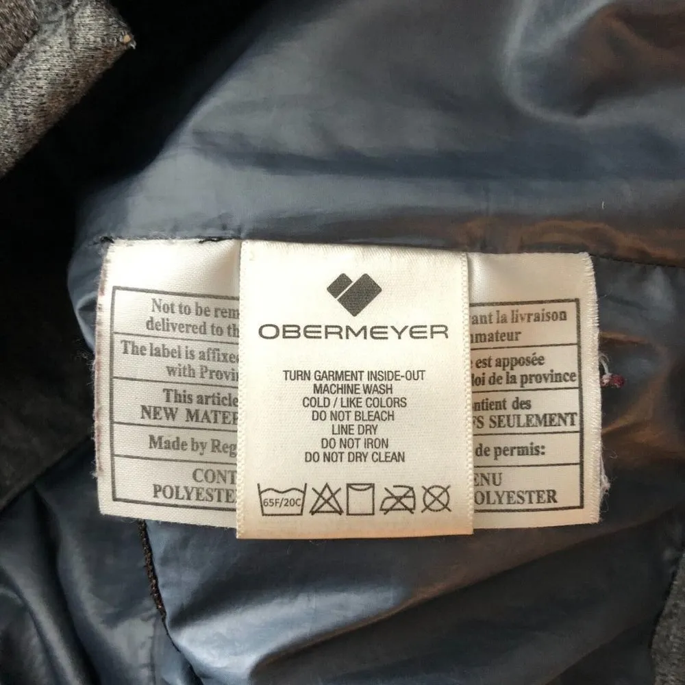 Obermeyer Womens Puffer Jacket Quilted Full Zip Pockets Gray Size L - Image 8