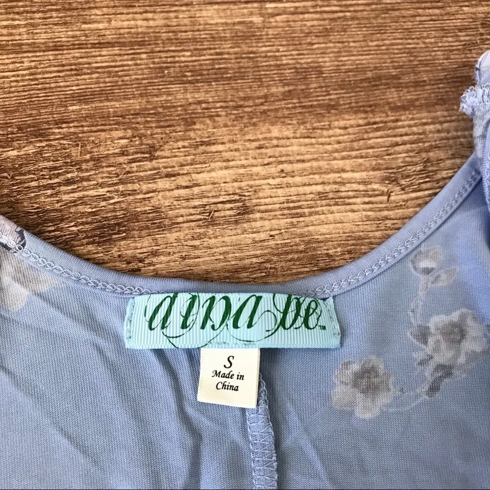 Dina Be Cold Shoulder Floral Blue Top - Image 4