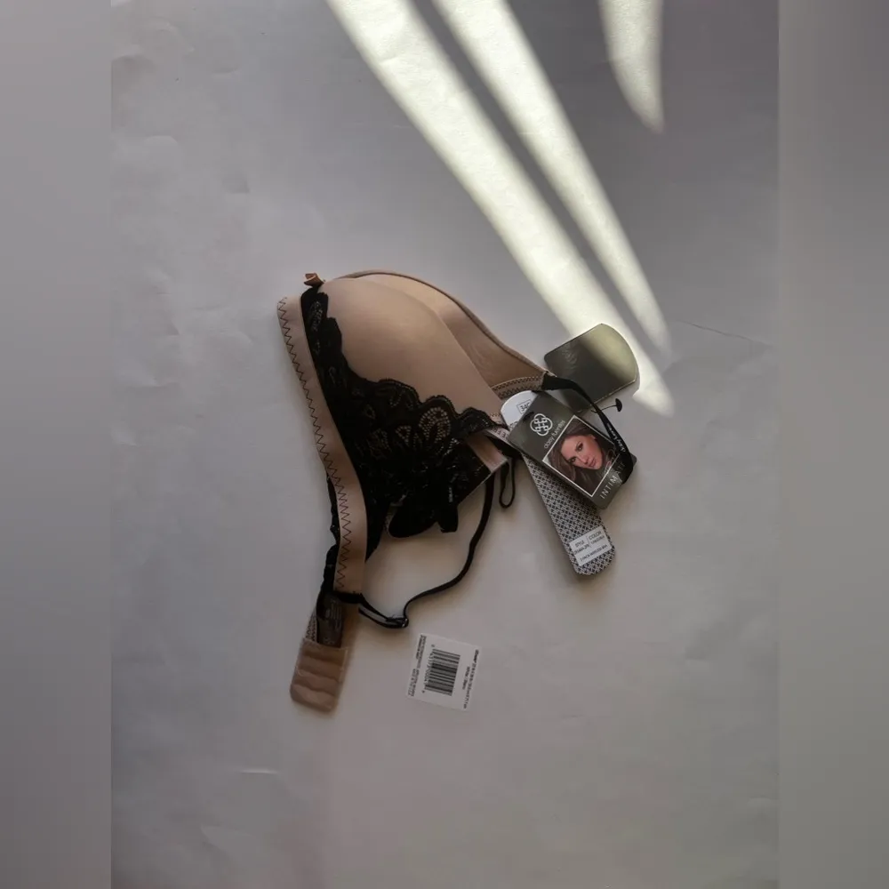 Daisy Fuentes ~ Womens Bra Push Up Underwire Luxe Lace Black Beige ~ 34C - Image 12