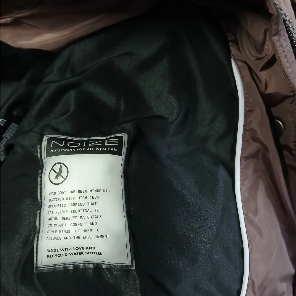 Noize Ophelia Hooded Parka Ski Jacket Women Small Brown Quilted Puffer Coat Snow - Image 8