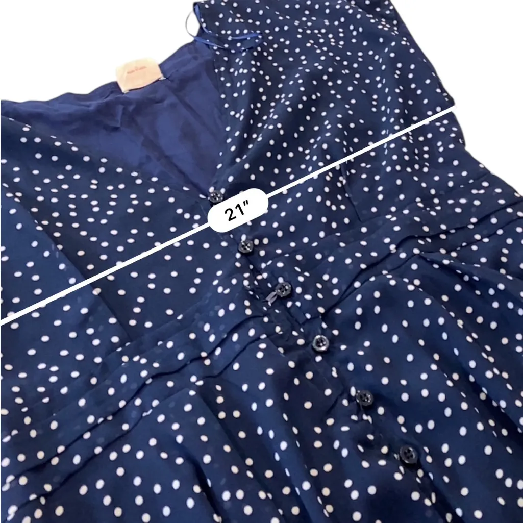 SHOWPO Hey now Navy blue Polka Dot A line mini Dress NEW Size 14 - Image 9