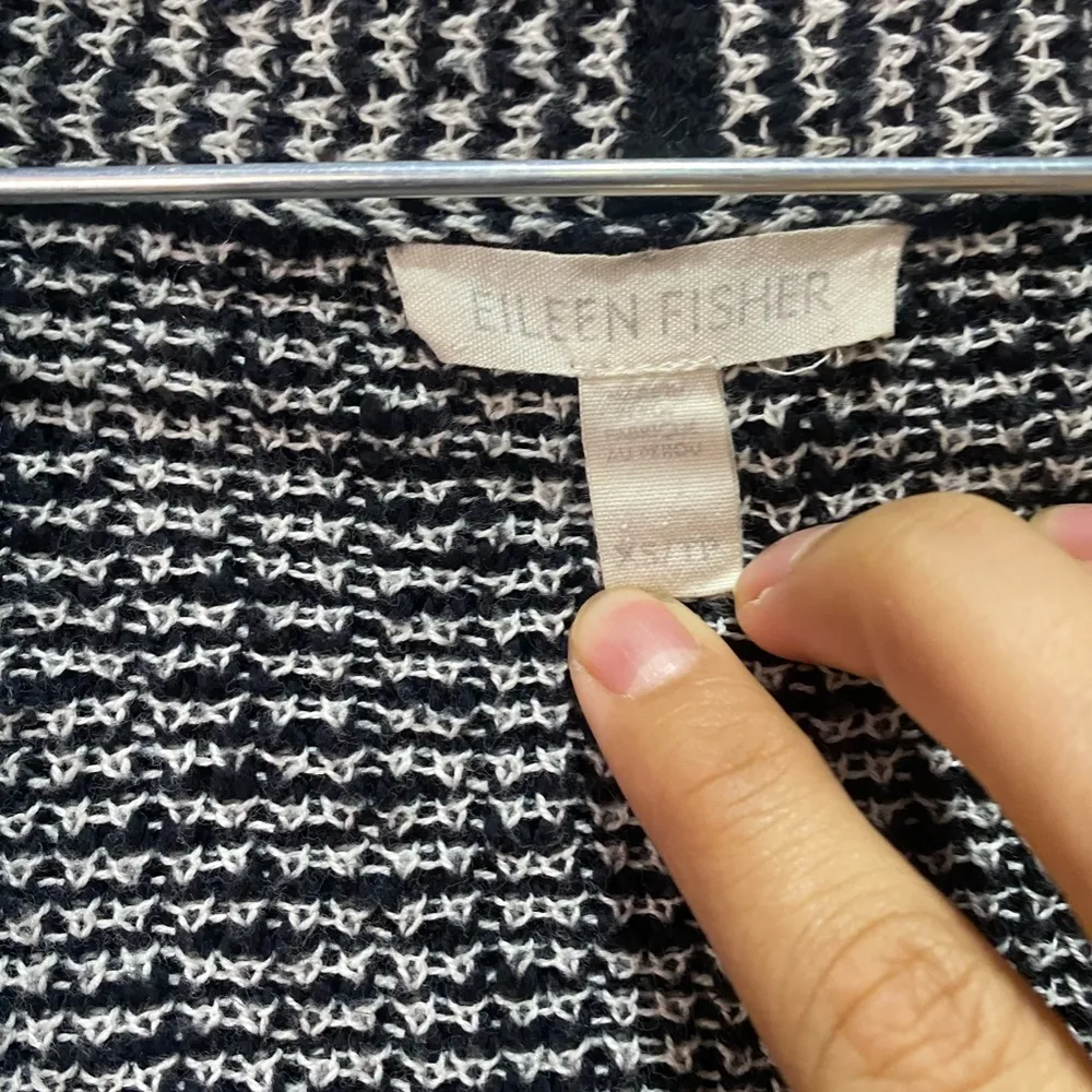 Eileen fisher black knit cardigan - Image 3